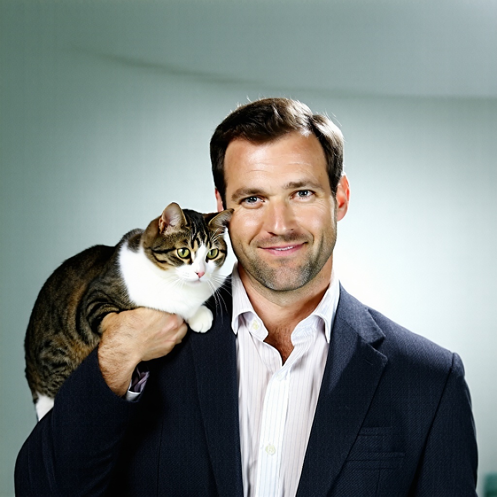 business man with cat-1